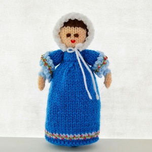 Knitting Pattern, Georgian Doll, Doll Making Pattern, Rag Doll, Empire Line Dress, Historical Costume, Toy Knitting Pattern, Pocket Doll image 6