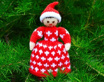 Knitting Pattern, Christmas Elf Doll, Toy Knitting Pattern, Knitted Elf, Christmas Doll, Christmas Decoration, Doll Making Pattern, Rag Doll