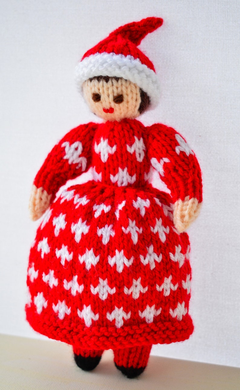Knitting Pattern, Christmas Elf Doll, Toy Knitting Pattern, Knitted Elf, Christmas Doll, Christmas Decoration, Doll Making Pattern, Rag Doll image 9