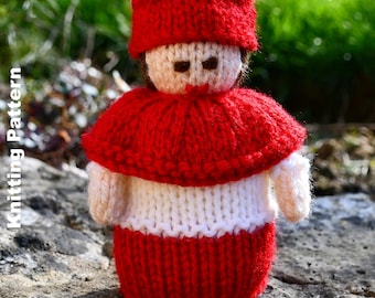 Tudor Cardinal Doll Knitting Pattern PDF