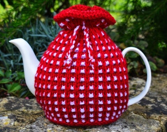 Knitting Pattern, Basket Rib Teapot Cosy, 4 Cup Traditional Teapot, Knitted Cozy, Home Decor, Table Decor, 1940s Knitting, Easy Knitting