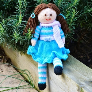 Winter Rag Doll Knitting Pattern, Doll Making Pattern, Toy Knitting Pattern, Knitted Doll, Knitted Rag Doll, Handmade Gift, Traditional