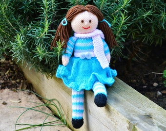 Winter Rag Doll Knitting Pattern, Doll Making Pattern, Toy Knitting Pattern, Knitted Doll, Knitted Rag Doll, Handmade Gift, Traditional