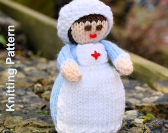 WWI Red Cross Nurse Doll Knitting Pattern PDF