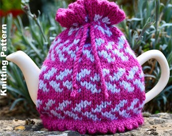 Fair Isle Teapot Cosy Knitting Pattern PDF