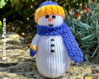 Snowman Toy Knitting Pattern PDF