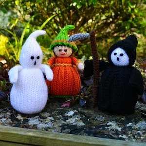 Halloween Dolls - Knitting Pattern - Halloween Decor - Handmade Gift - Knitted Toys - Digital Download - Home Decor - Crafting Pattern