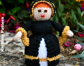 Katherine of Aragon Doll Knitting Pattern PDF
