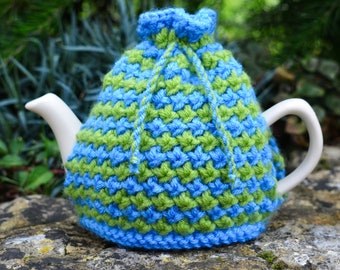 Knitting Pattern, Cornflower Teapot Cosy, 2 Cup Traditional Teapot, Knitted Teapot Cozy, Home Decor, Knitted Cosy, Table Decoration, 1940s