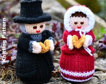 Victorian Carol Singer Dolls Knitting Pattern PDF