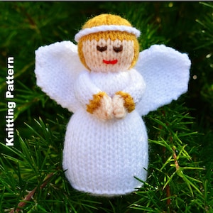 Patrón de ángel navideño tejido: Juguetes tejidos (Descarga digital)