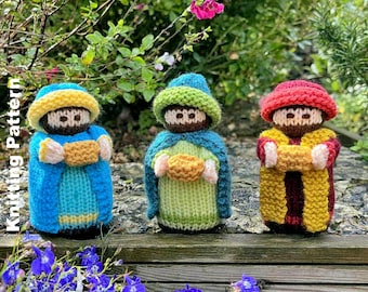 Nativity Wise Men Dolls Knitting Pattern PDF
