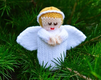 Christmas Angel Doll Knitting Pattern, Knitted Angel, Doll Making Pattern, Christmas Tree Decoration, Rag Doll, Toy Knitting Pattern