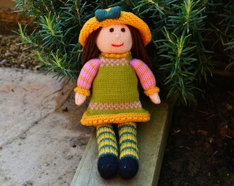 Tulip Rag Doll Knitting Pattern, Doll Knitting Pattern, Doll Making Pattern, Knitted Doll, Knitted Toy, Traditional Gift, Handmade Toy