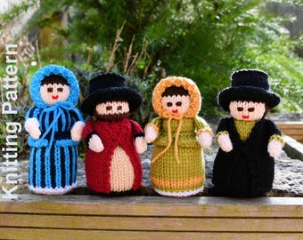 Victorian Ladies and Gentlemen Dolls Knitting Pattern PDF