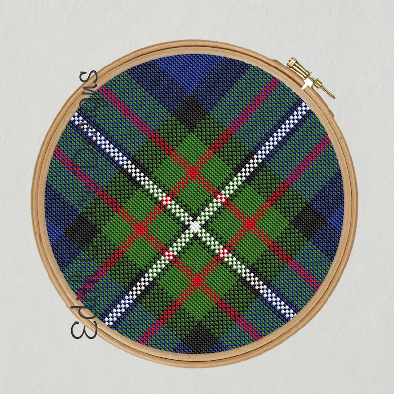 Fergusson Tartan Cross Stitch Pattern image 1