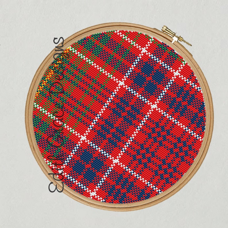 Lumsden Tartan Cross Stitch Pattern image 1