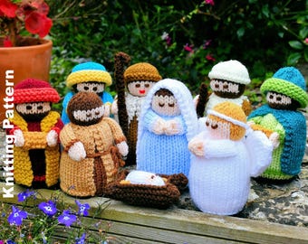 Nativity Scene Dolls Knitting Pattern PDF