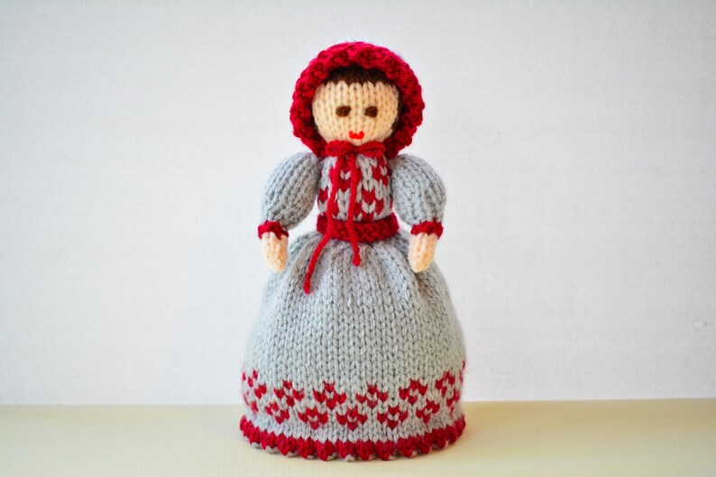 Victorian Doll Knitting Pattern, Rag Doll, Doll Making Pattern, Historical Costume, Toy Knitting Pattern, Victorian Dress, Pocket Doll image 8