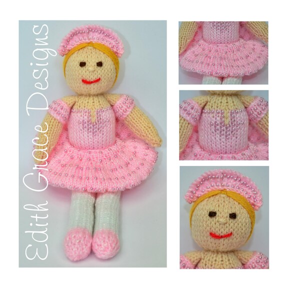 knitted ballerina doll