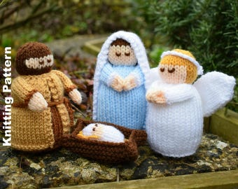 Nativity Scene Dolls Knitting Pattern PDF