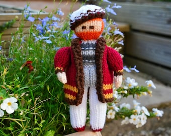 Knitting Pattern, King Henry VIII Doll, Rag Doll, Tudor King, Toy Knitting Pattern, Doll Making Pattern, Historical Costume, Pocket Doll