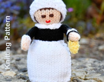 Florence Nightingale Doll Knitting Pattern PDF