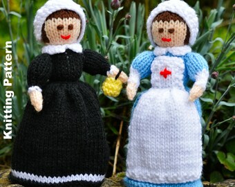 WWI Nurse & Florence Nightingale Doll Knitting Pattern: Knitted Toys (Digital Download)