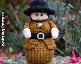 Guy Fawkes Doll Knitting Pattern PDF