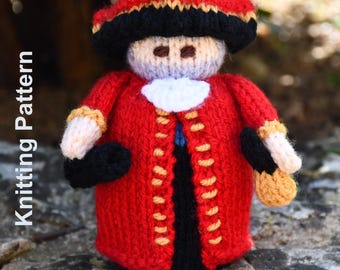 Victorian Town Crier Doll Knitting Pattern PDF