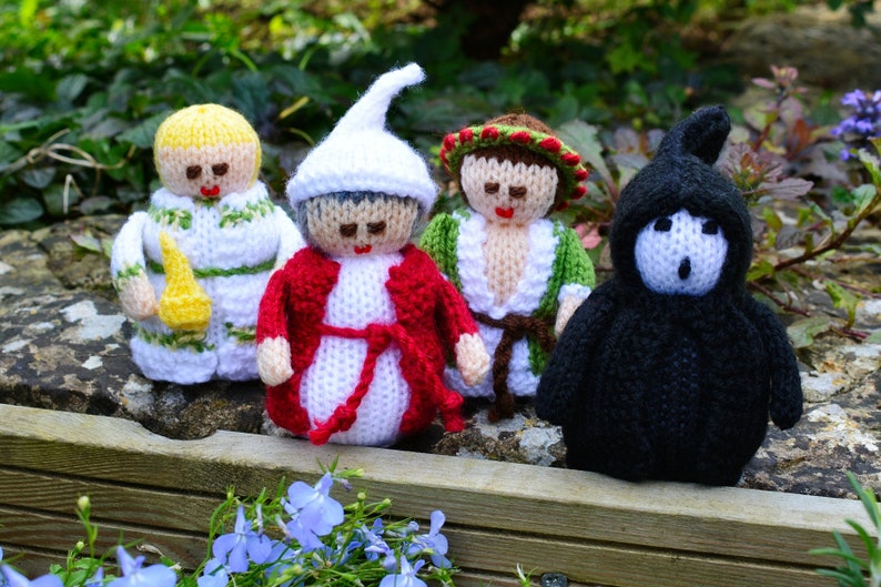 Knitting Pattern, Scrooge Christmas Carol Doll, Toy Knitting Pattern, Charles Dickens, Christmas Dolls, Christmas Tree Decoration image 1