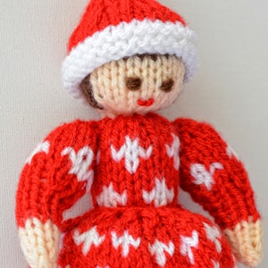 Knitting Pattern, Christmas Elf Doll, Toy Knitting Pattern, Knitted Elf, Christmas Doll, Christmas Decoration, Doll Making Pattern, Rag Doll image 5