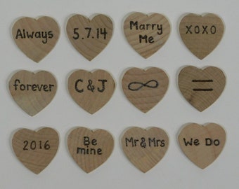 Add On 1 Personalized Wood Heart Your Choice Text for Your Ring Box Click Onto Listing See Our Links.
