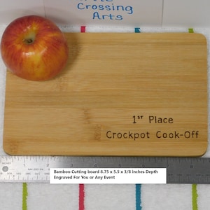 6.8.75" Bamboo Cutting Board Engraved Custom For You. See Listing Description.