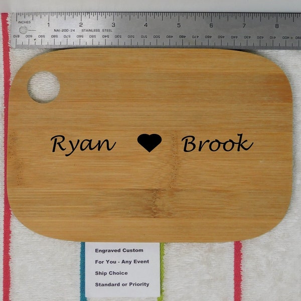 6x8 Small Cutting Board Platter Serving Tray Engrave Name Personalize Kitchen Wood Unisex Anyone Gift, 10 dollar