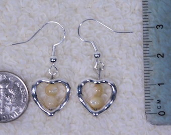 Real Mother Pearl Shell Gemstone Heart Pearl Pear Drop Earrings Hook Dangle Earrings Love Gift Nickel Free Earring Under 20 dollar