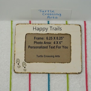 Hiking Personalized Wood Picture Frame Adventure Journey Trails Camping 4X6" Custom Photo Frame Gift