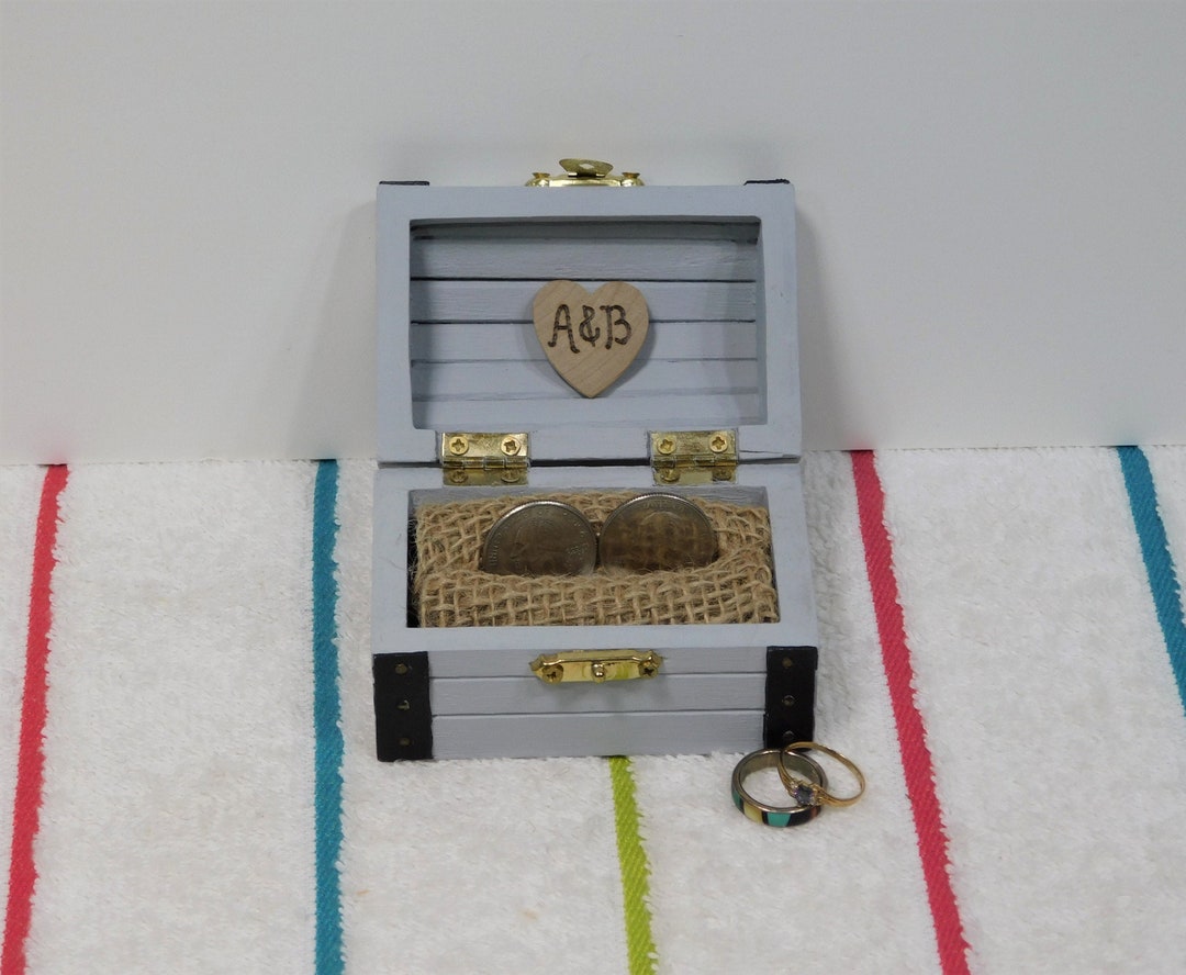 Wood Ring Treasure Chest Ring Insert Double Wedding Ring Etsy