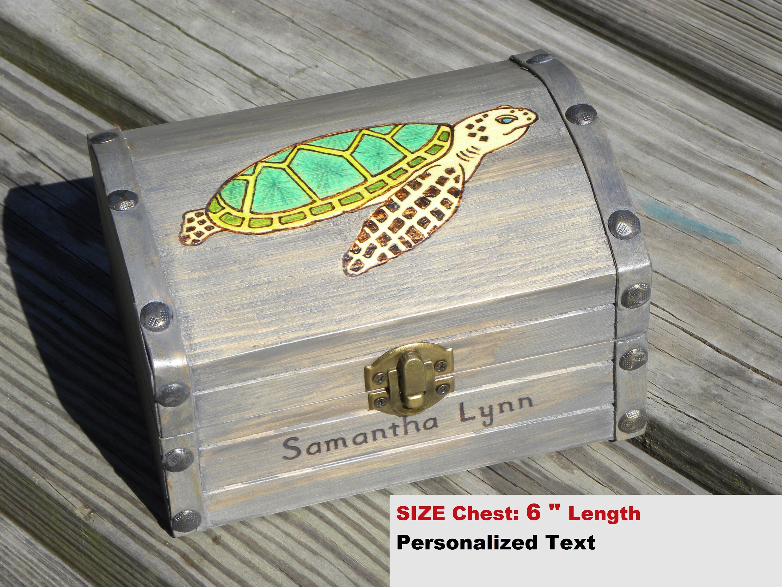 Turtle Sea Turtle Jewelry Holder Box Treasure Chest Etsy