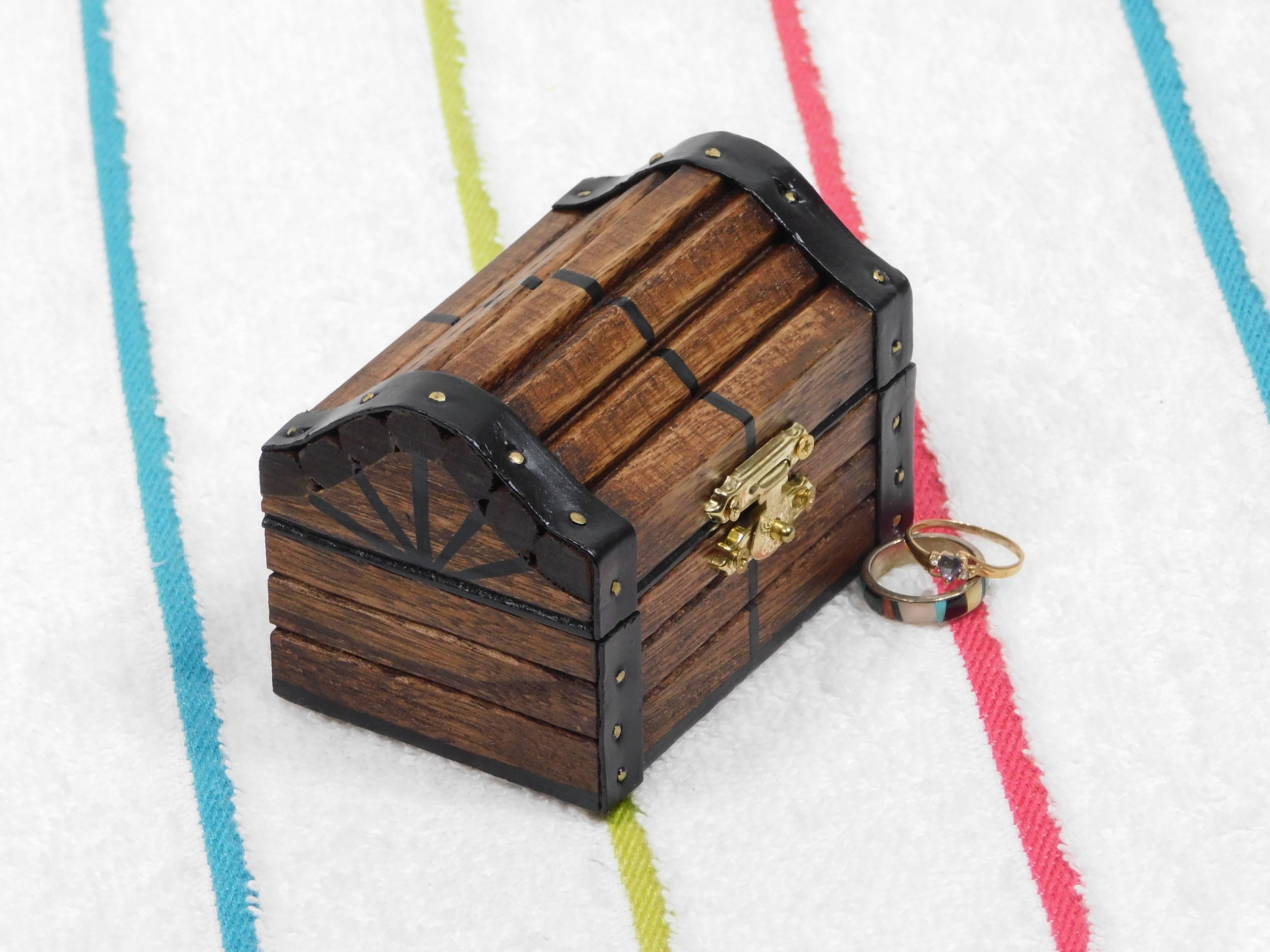 Treasure Chest Wedding Ring Box Proposal Engagement Etsy