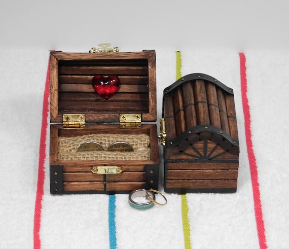 Buy Treasure Chest Wedding Ring Box Proposal Engagement