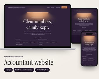 Custom Accountant Website with Service Finder, Free First Call and Fee Transparency, 5 Pages