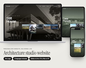 Custom Architecture Studio Website, Premium Animated One-Page Portfolio with Project Showcase and Inquiry