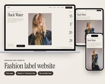 Custom Fashion Label Website with Collection Countdown, Lookbook and Waitlist, Editorial One-Page