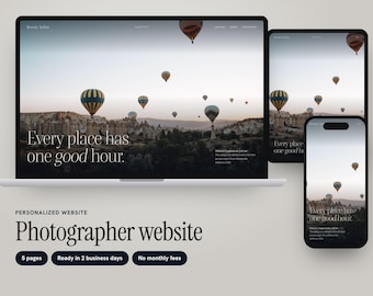 Travel Photographer Website, Elegant 5-Page Photo Portfolio with Journey Stories and Shoot Planner