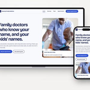 Family Doctor Website, Personalized Medical Practice Site with Smart Appointment Request