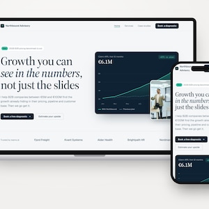 Consultant Website Design, Personalized Multi-Page Site with ROI Calculator