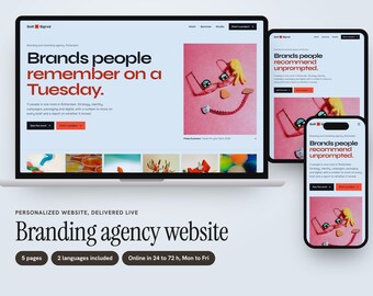 Custom Branding Agency Website with Case Studies, Services and Project Brief Builder, 5 Pages