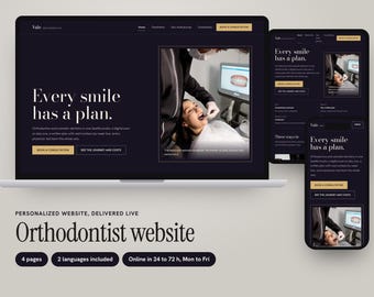 Personalized Orthodontist Website, Dental Practice Site with Smile Journey Timeline and Cost Estimate