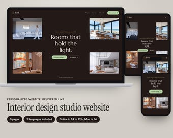 Custom Interior Design Studio Website with Services Finder and Project Inquiry, 5 Pages